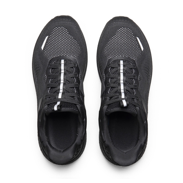 Men's Knitted Non-Slip Sneakers - BLACK - 4
